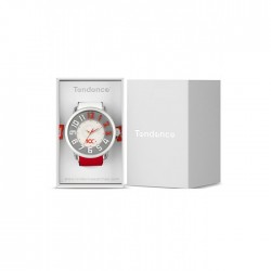 Tendence 100. Yıl Logolu Unisex Kırmızı Beyaz Kordon Kol Saati