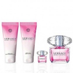 Versace Bright Crystal EDT 90 ml + 100 ml Body Lotion + 50 ml Shower Gel + 5 ml Kadın Parfüm Seti