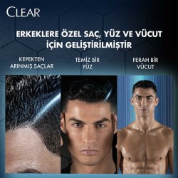 Clear Men 3ın1 Arındırıcı Kömür Şampuan Duş Jeli 350 ml