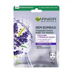 Garnier Nem Bombası Yorgunluk Karşıtı Kağıt Yüz Maskesi