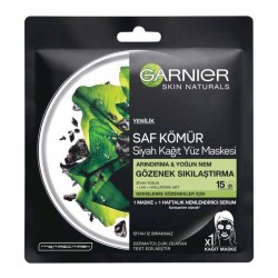 Garnier Saf Kömür Siyah Yosun Kağıt Gözenek Sıkılaştırıcı Yüz Maskesi