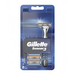 Gillette Sensor Tıraş Makinesi Yedek 6 Bıçak
