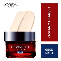 L'Oréal Paris Revitalift Lazer X3 Yoğun Yaşlanma Karşiti Gece Bakim Kremi