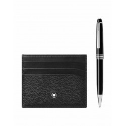 Montblanc Platinum Kaplama Tukenmez Kalem ve Meisterstuck 6 Bolmeli Kartlik 128955