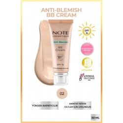 Note Anti - Blemish BB Cream Akneye Yatkın Ciltler 02