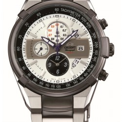 Orient Leader Chronograph Silver Dial Men's Watch FTT0J003W0