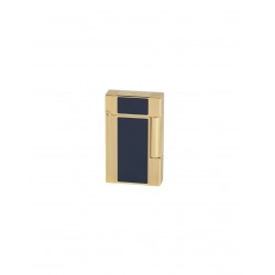 S T Dupont 016381 - LINE 2 GOLD WITH BLUE LACQUER LIGHTER LIMITED EDITION