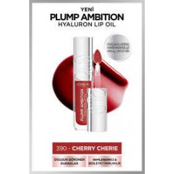 Loreal Paris Plump Ambition Hyaluron Lip Oil Besleyici ve Nemlendirici Dudak Parlatıcısı - 390 Cherry Cherie