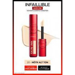 Loreal Paris Skin Ink Gün Boyu Kapatıcı Fondöten - 20