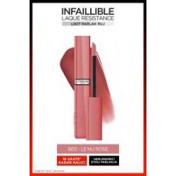 Loreal Paris Infaillible Laque Resistance Likit Parlak Ruj - 600 Le Nu Rose