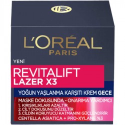 L'Oréal Paris Revitalift Lazer X3 Yoğun Yaşlanma Karşiti Gece Bakim Kremi