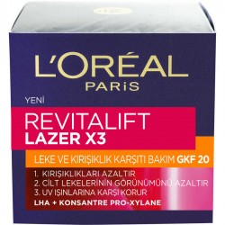 L'Oréal Paris Revitalift Lazer X3 Leke Ve Kirişiklik Karşiti Bakim Gkf20 50 ml