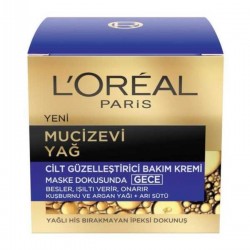 L'Oréal Paris Mucizevi Yağ Cilt Güzelleştirici Gece Bakim Kremi 50 ml